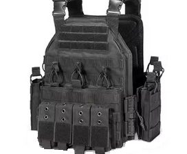 Professional Tactical Quick Release Molle Plate Carrier Vest Black Adjustable